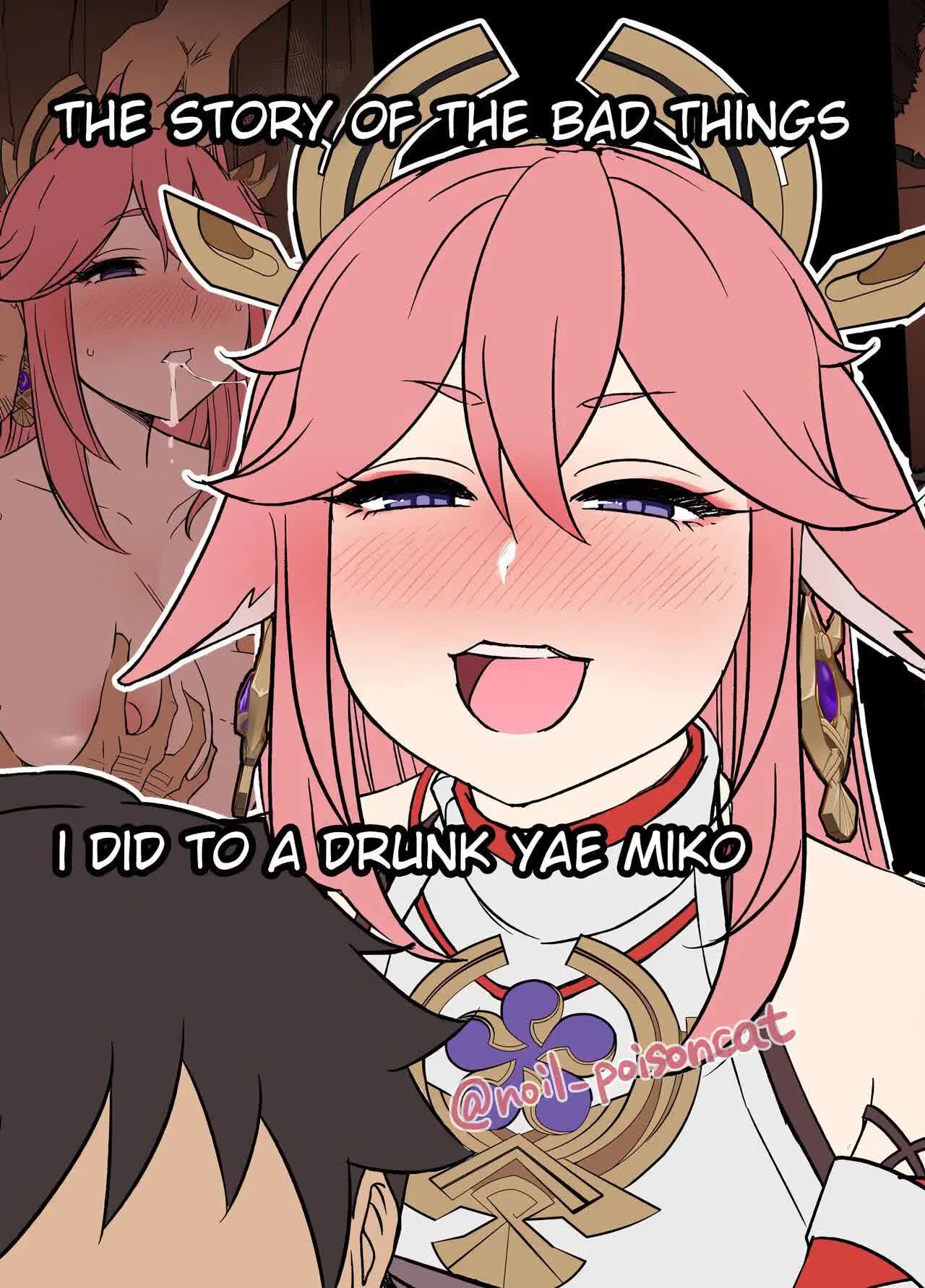 La historia de las cosas malas que le hice a una Yae Miko borracha Comic porno