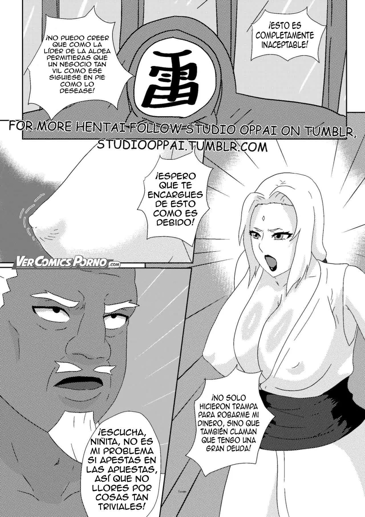 Tsunades lost bet Comic porno