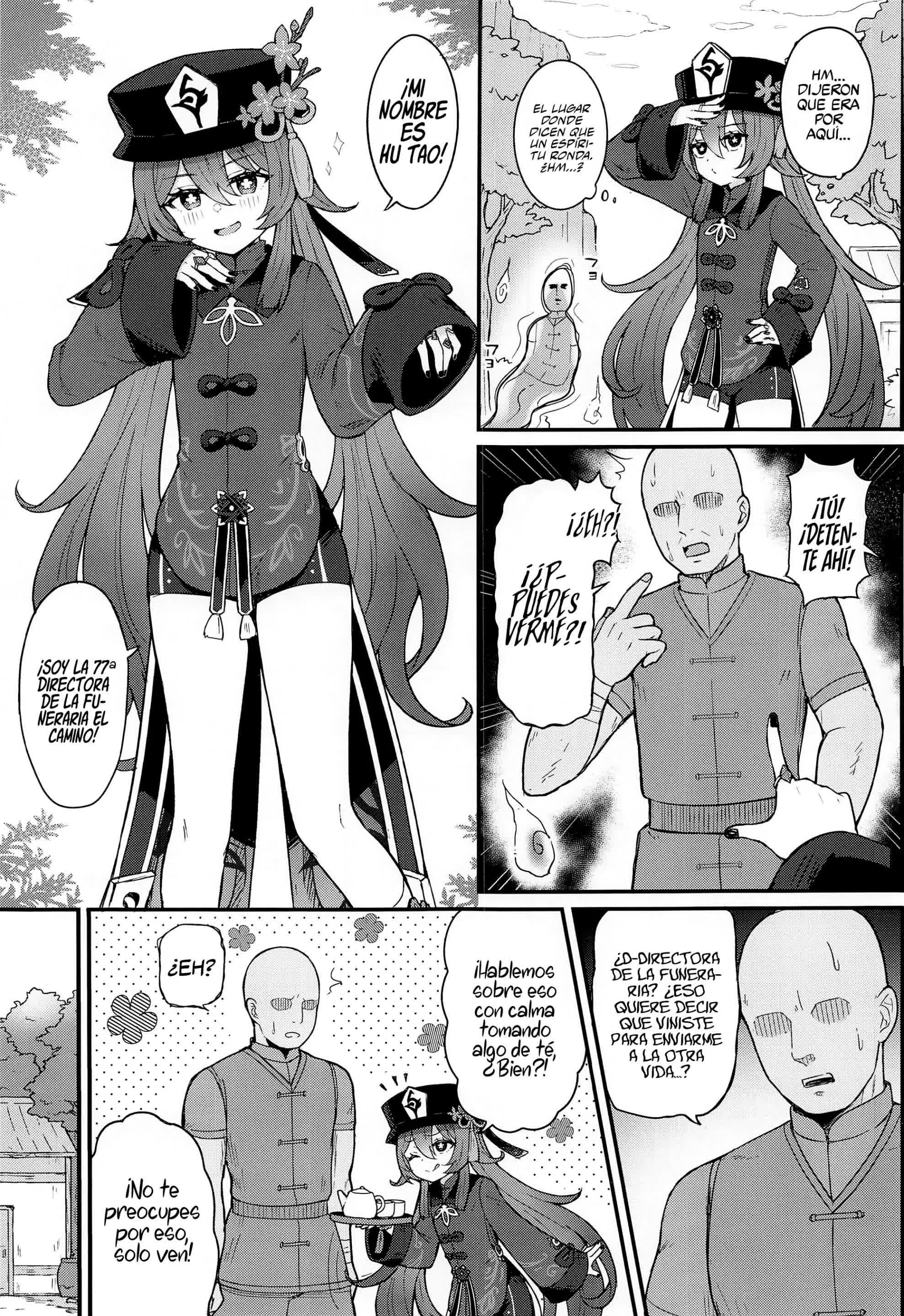 Un libro Sobre Partir al más allá Con Hu Tao Comic porno