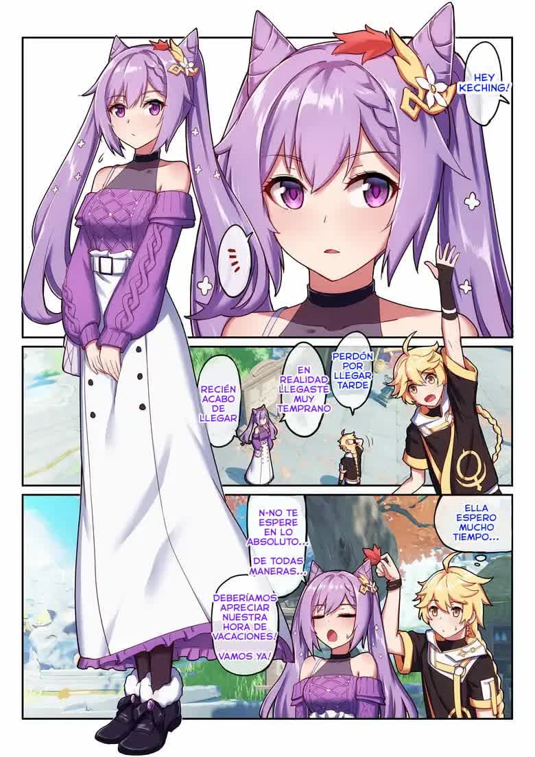 Keqing's Date With The Traveler - La cita de Keching con el viajero Comic porno