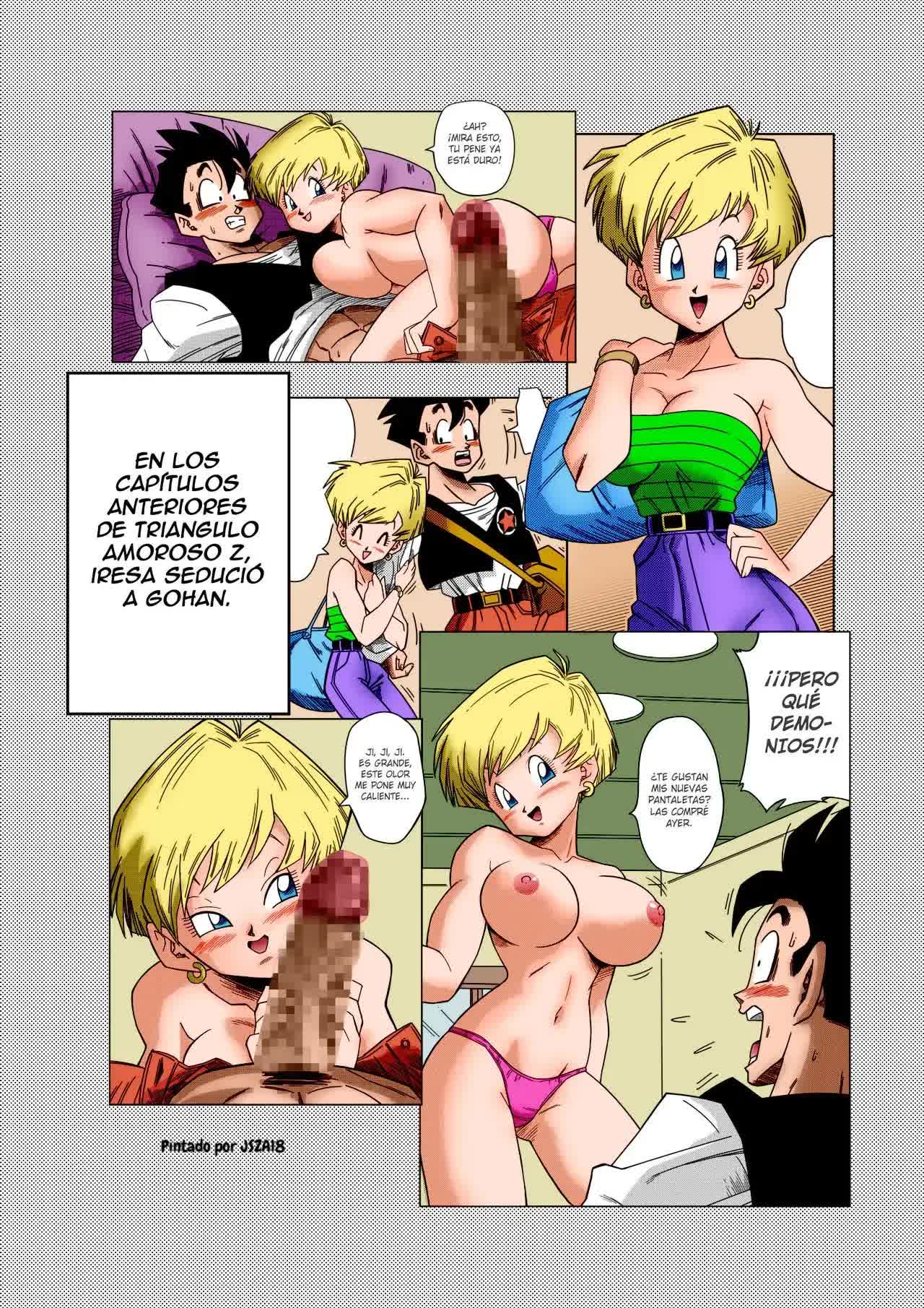 04 Triangulo Amoroso - Gohan x Bulma, erasa y videl Comic porno
