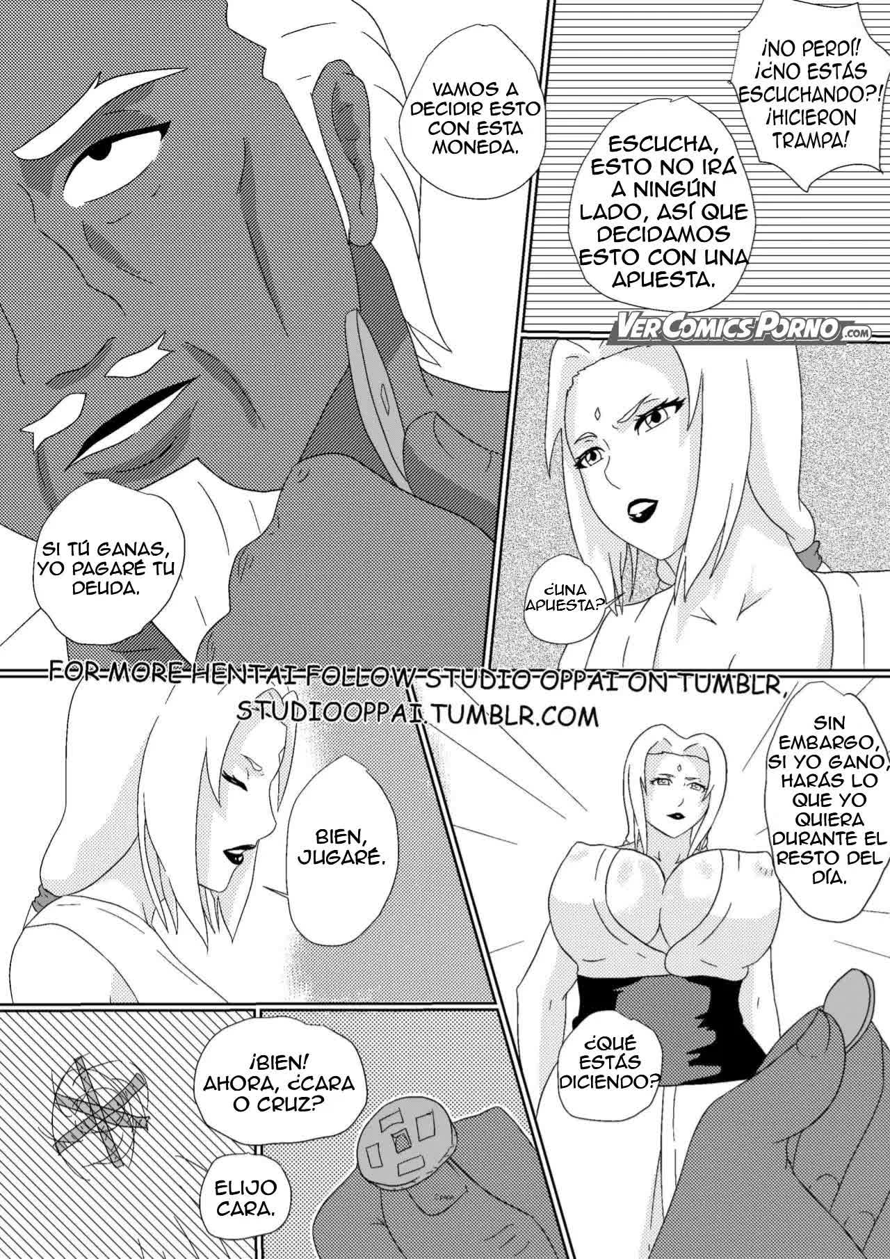 Tsunades lost bet Comic porno