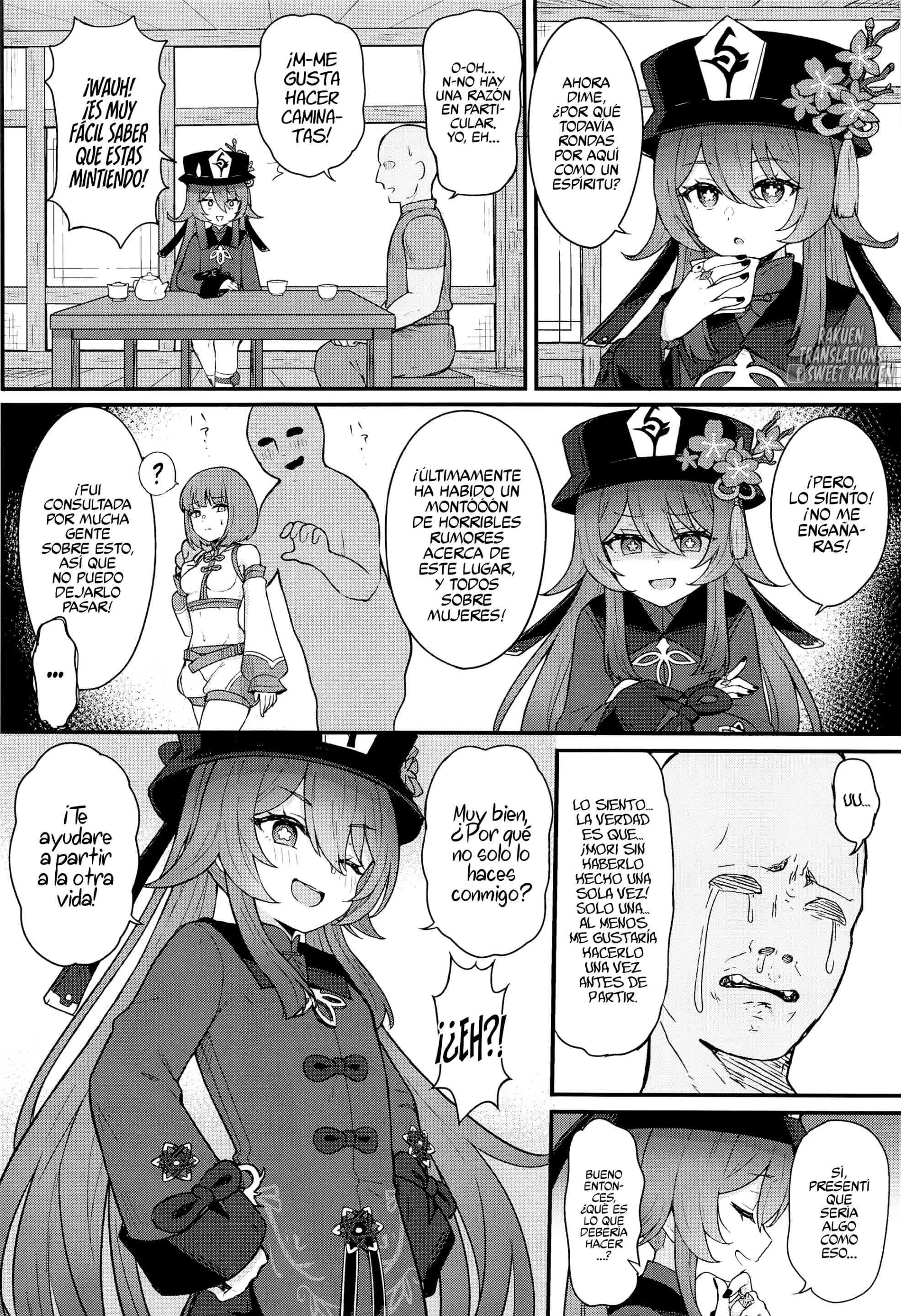 Un libro Sobre Partir al más allá Con Hu Tao Comic porno