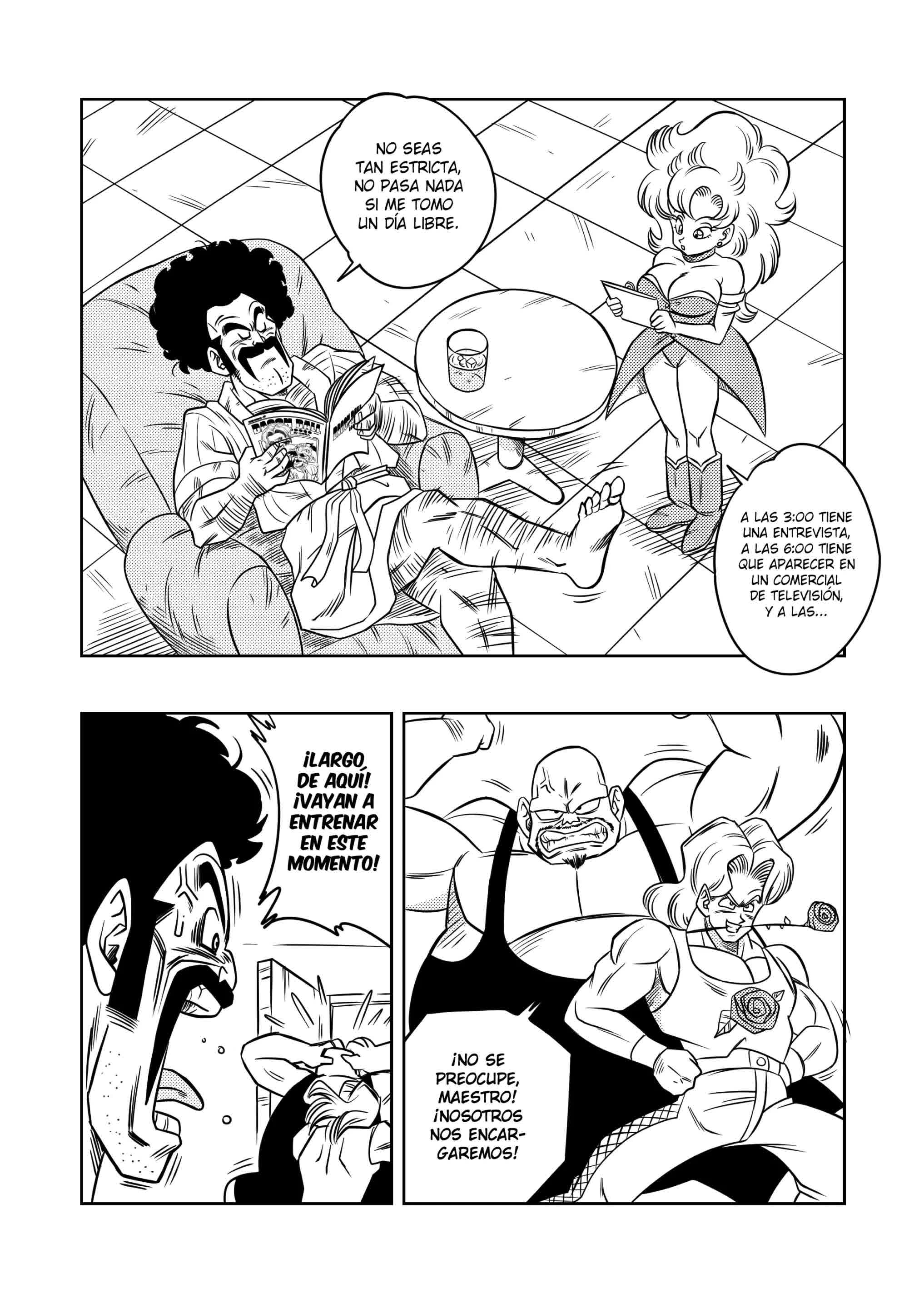 Mister Satan no Himitsu no Training - El Entrenamiento Secreto de Mr. Satán Comic porno