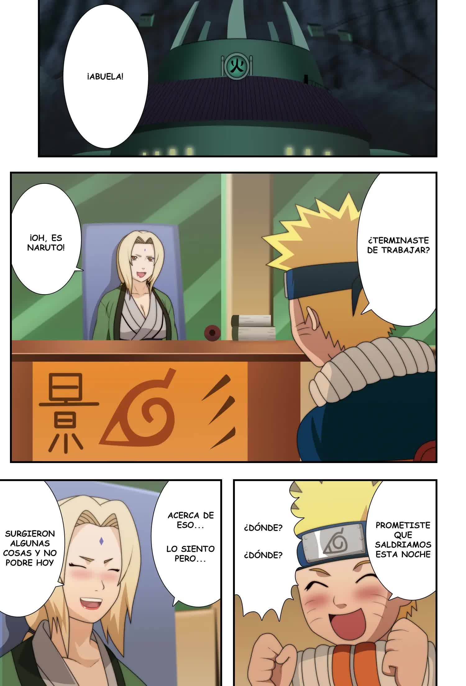 Tsunade Grandes pechos Ninjas Comic porno
