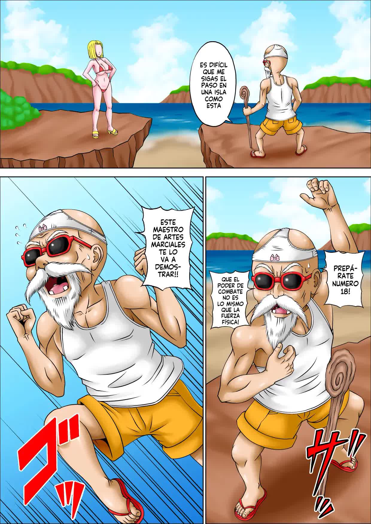 Kame Sennin no Gyaku Rape - La violacion del Maestro Roshi Comic porno