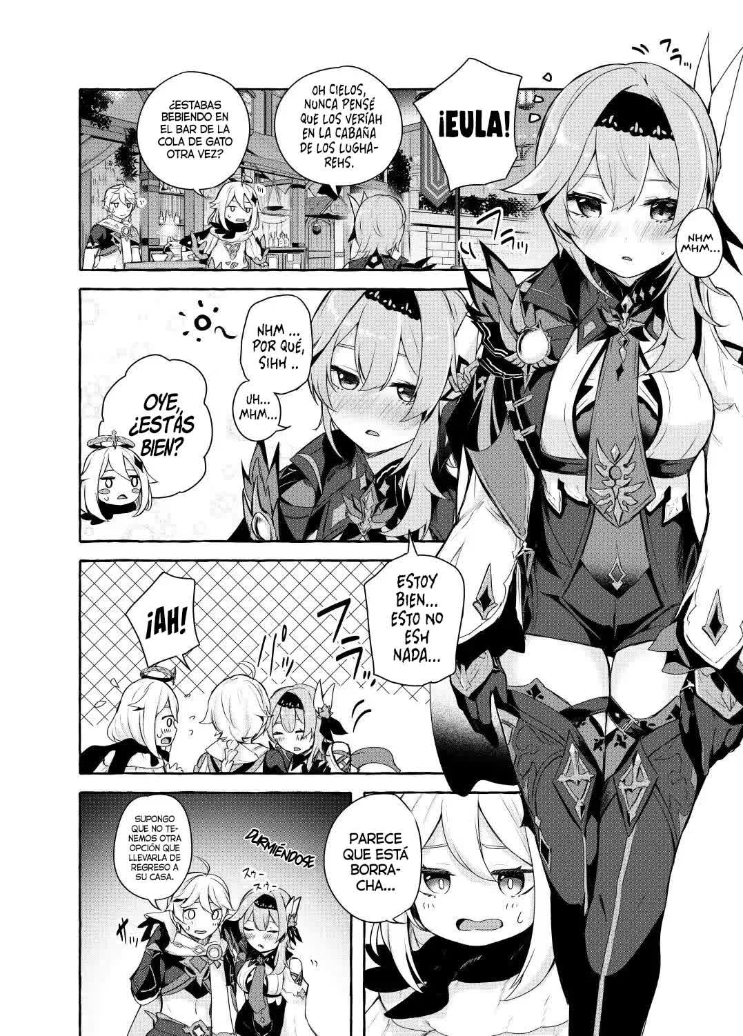 Eula no Youkai Hannou - Eula's Melting Reaction Comic porno