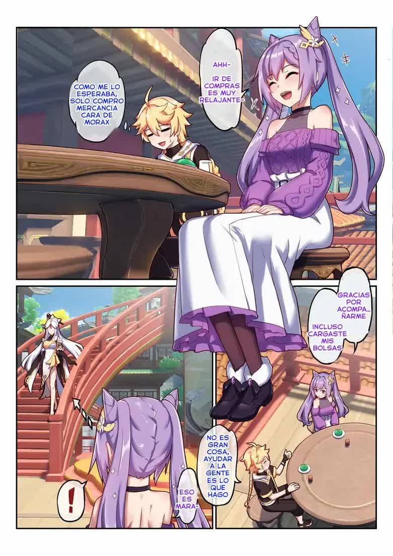 Keqing's Date With The Traveler - La cita de Keching con el viajero Comic porno