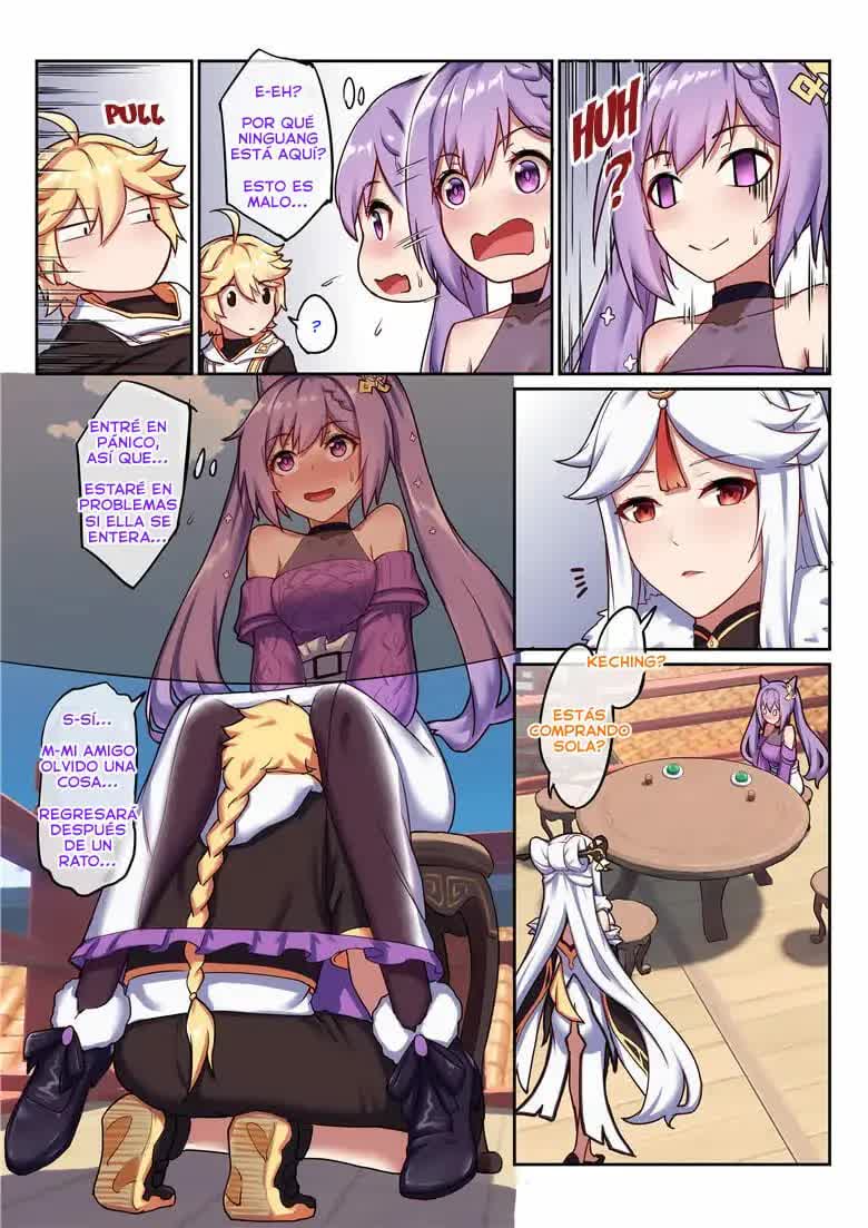 Keqing's Date With The Traveler - La cita de Keching con el viajero Comic porno