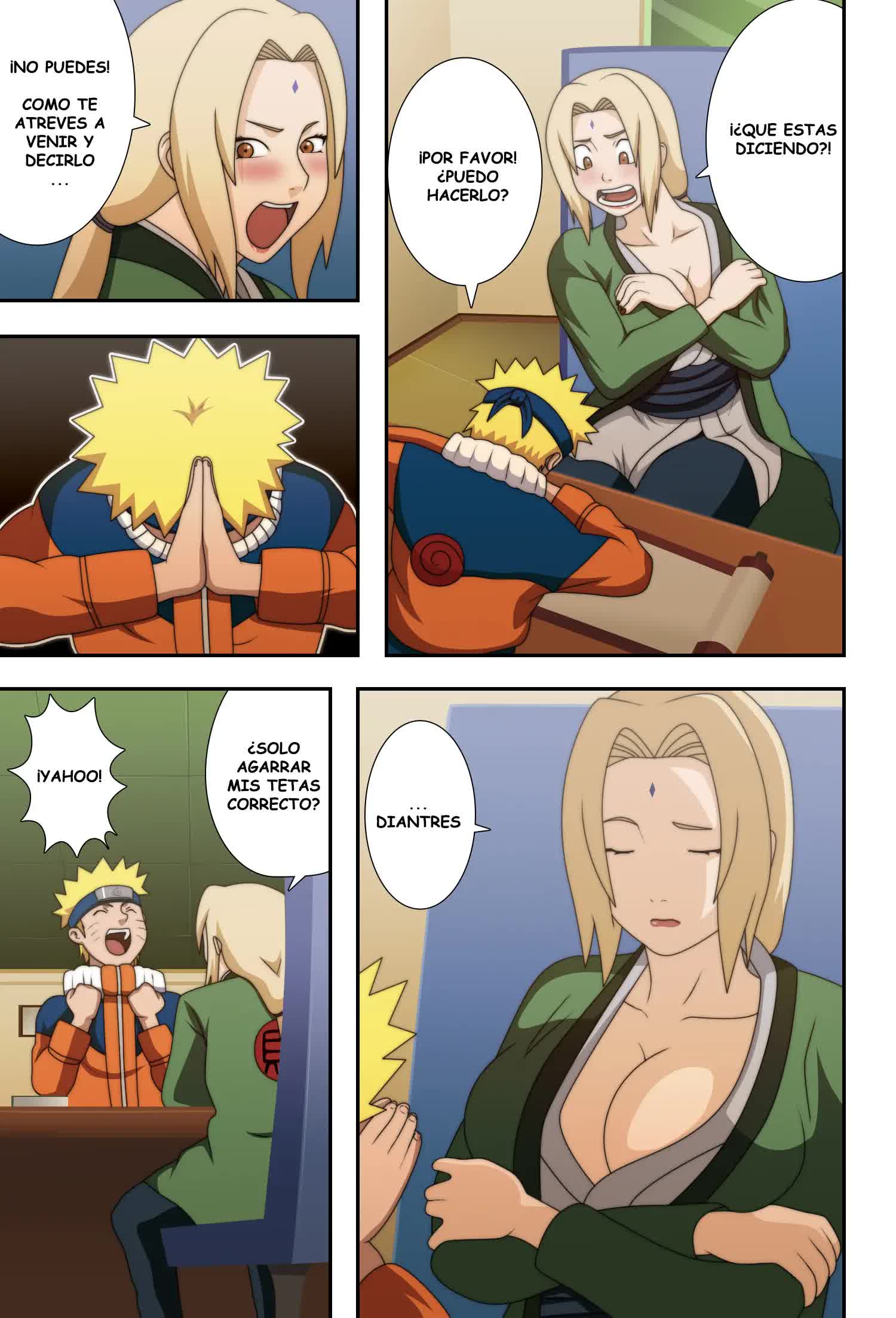 Tsunade Grandes pechos Ninjas Comic porno