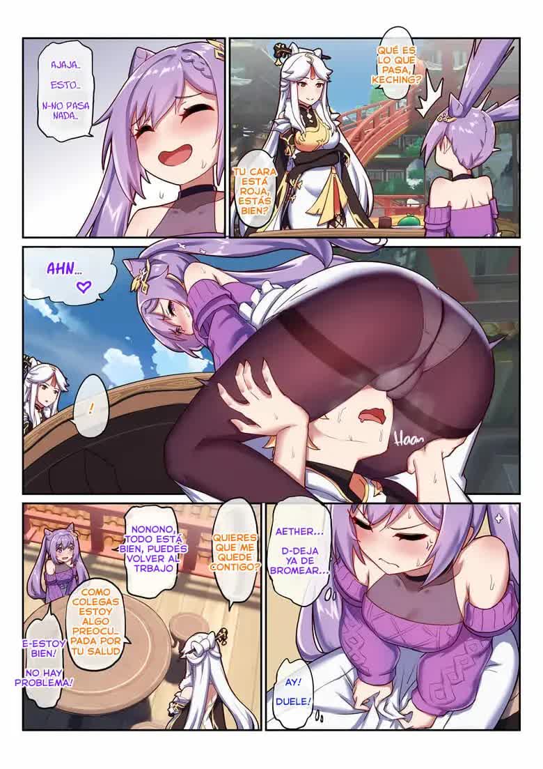Keqing's Date With The Traveler - La cita de Keching con el viajero Comic porno