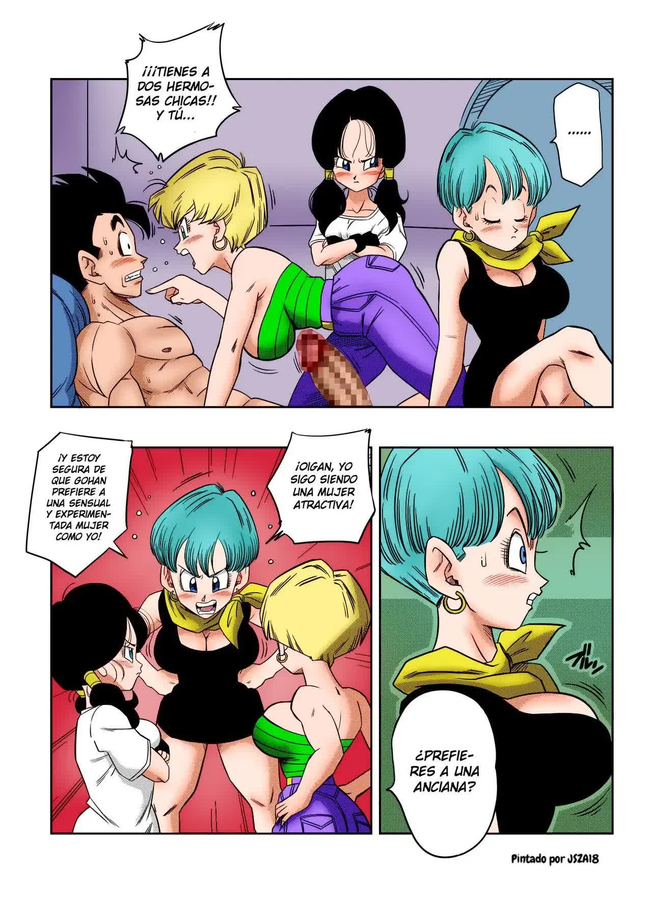 04 Triangulo Amoroso - Gohan x Bulma, erasa y videl Comic porno