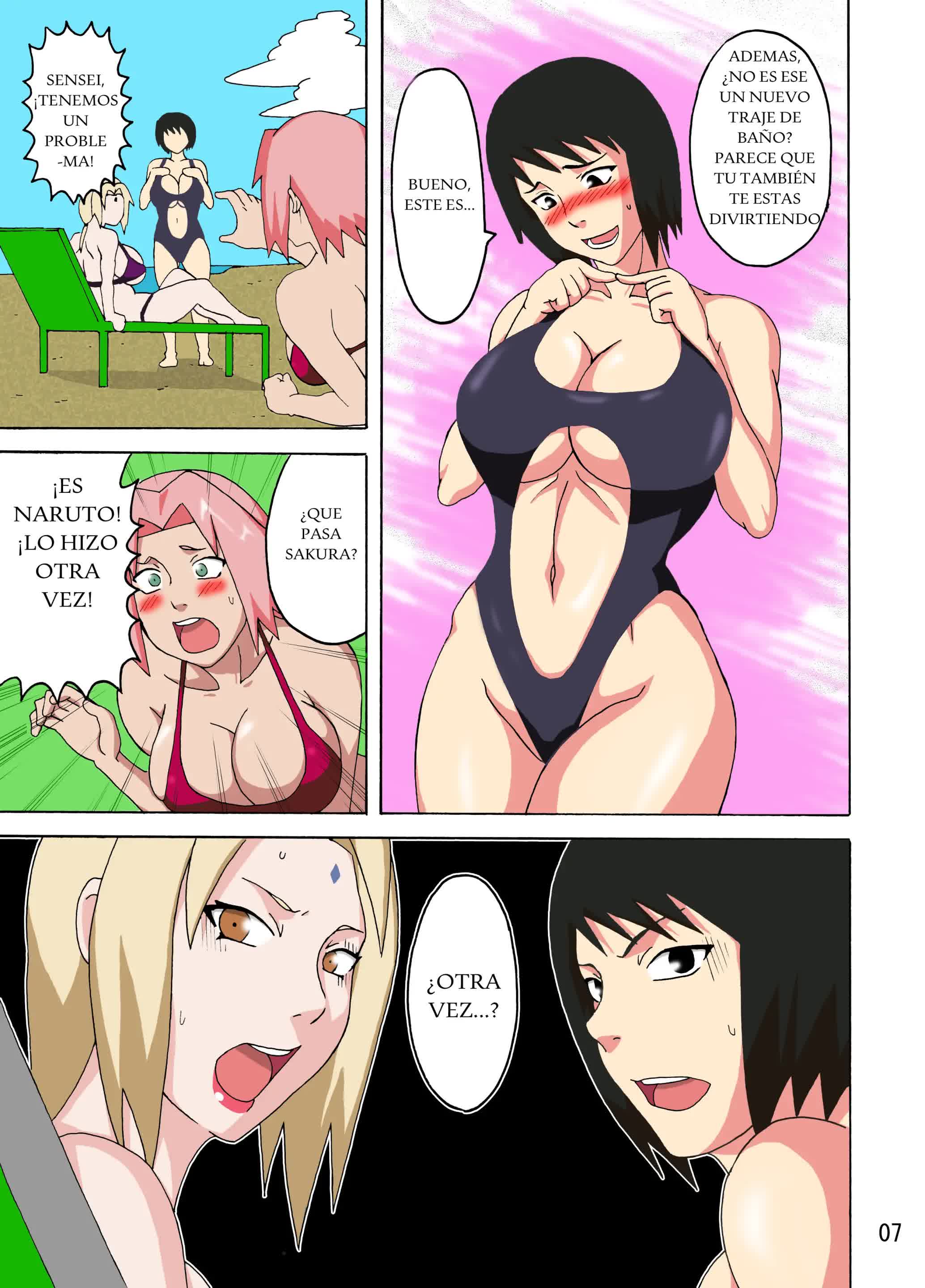 Tsunade no Insuiyoku - Tsunade's Obscene Beach Comic porno