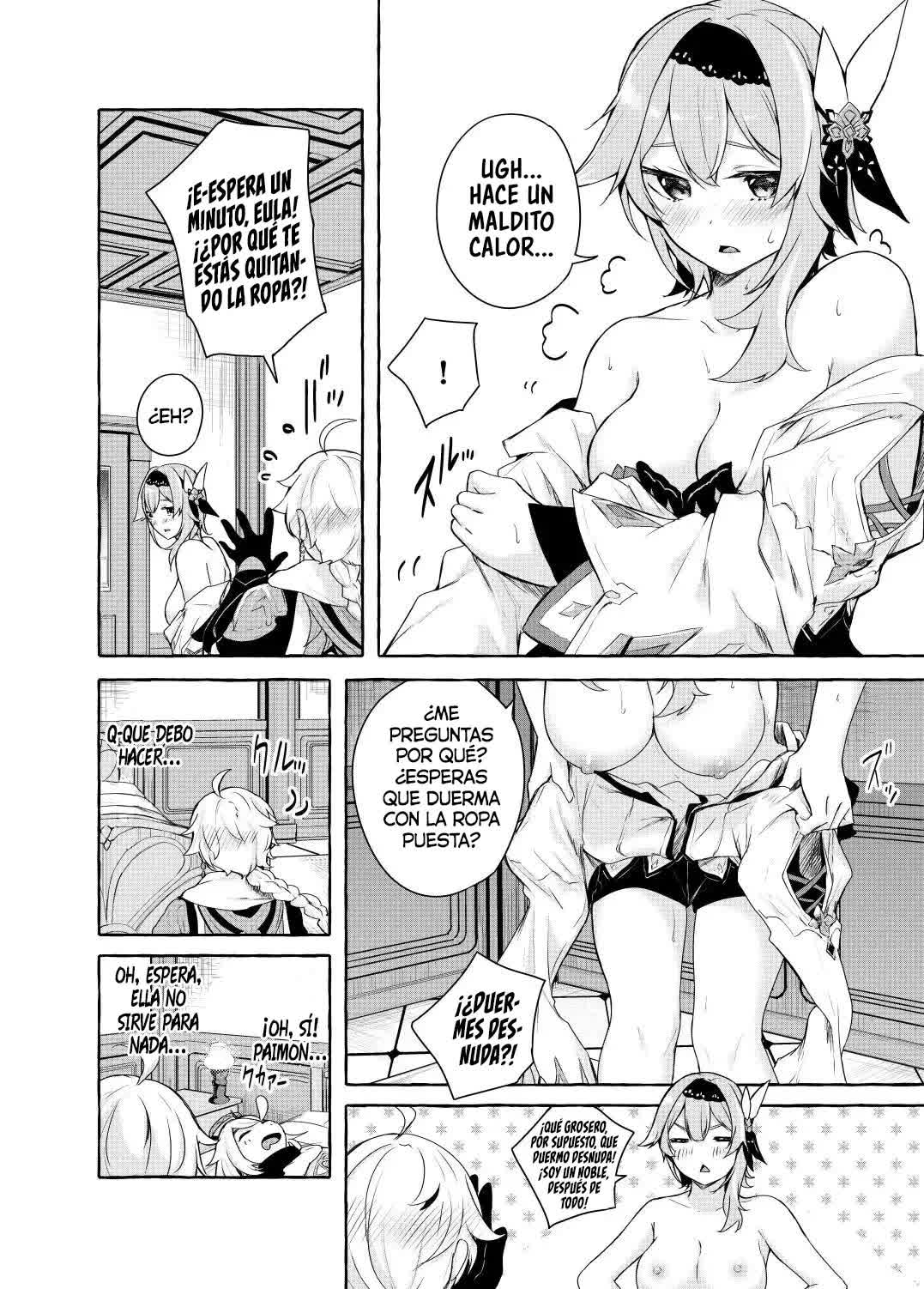 Eula no Youkai Hannou - Eula's Melting Reaction Comic porno