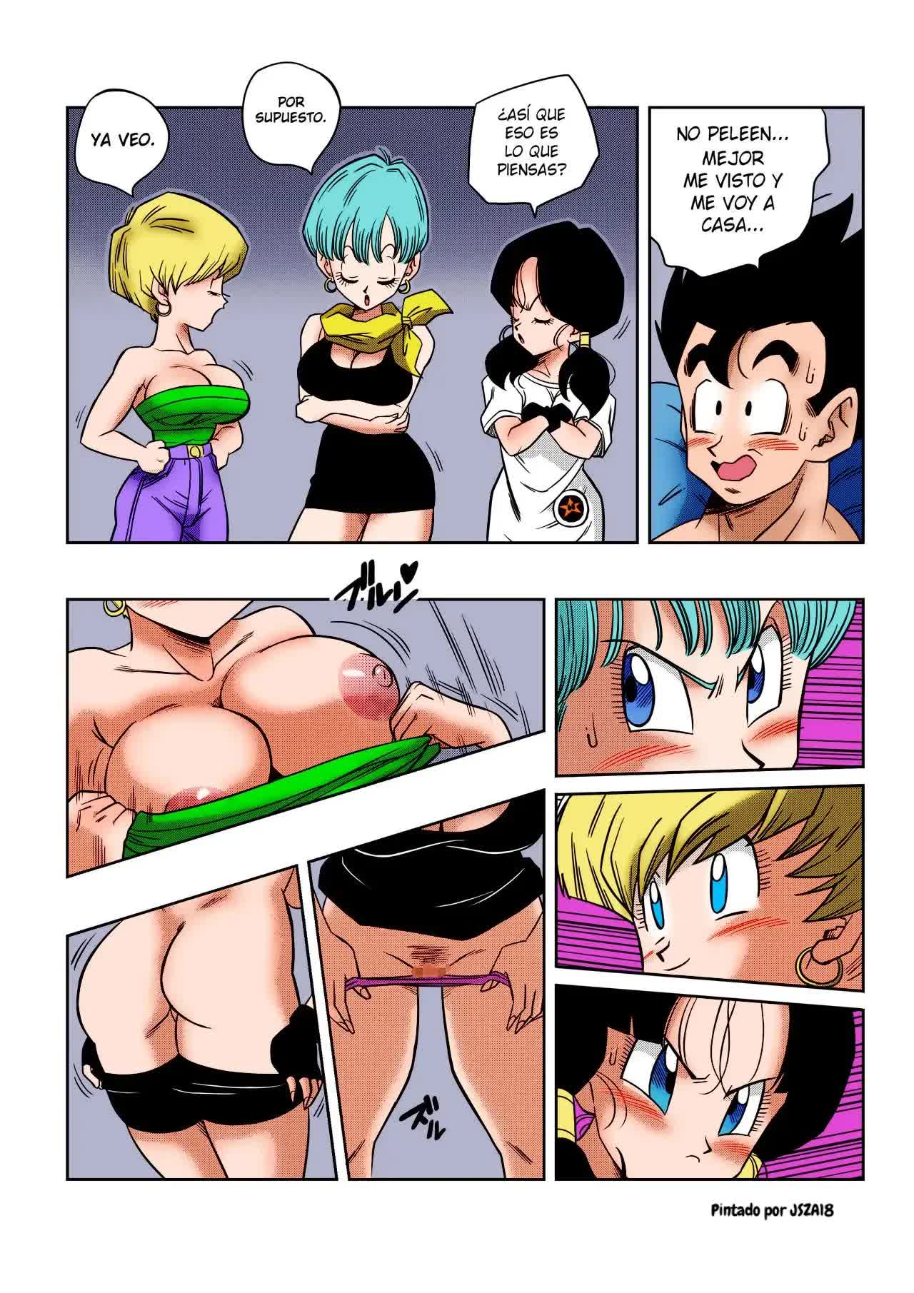 04 Triangulo Amoroso - Gohan x Bulma, erasa y videl Comic porno