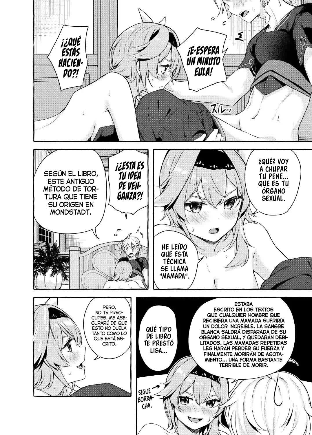 Eula no Youkai Hannou - Eula's Melting Reaction Comic porno