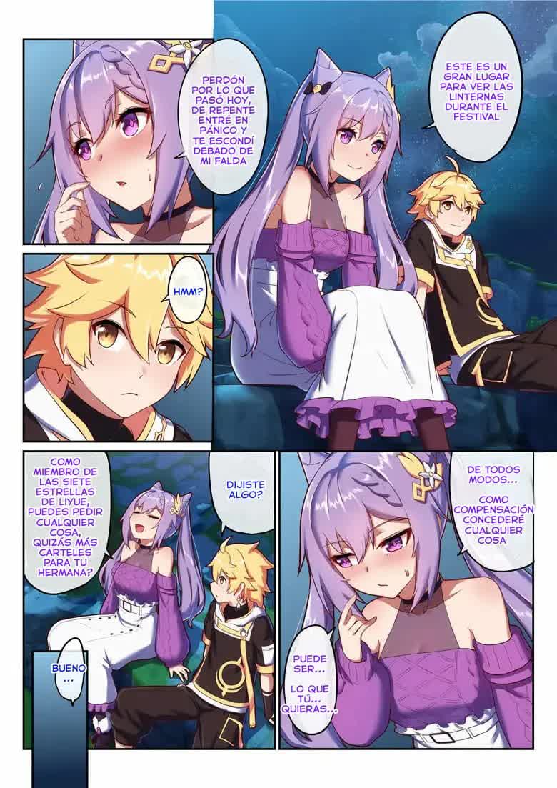 Keqing's Date With The Traveler - La cita de Keching con el viajero Comic porno