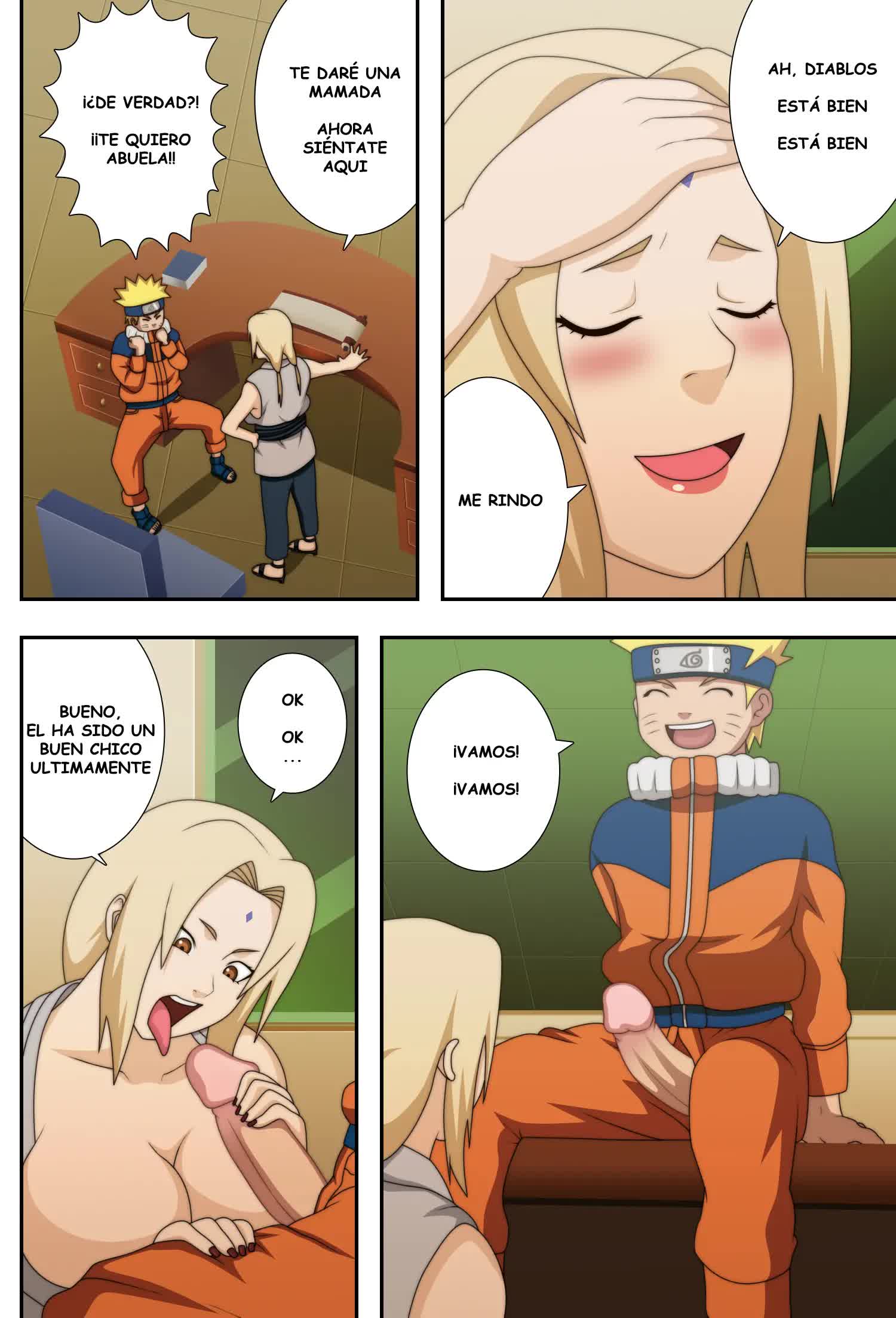 Tsunade Grandes pechos Ninjas Comic porno