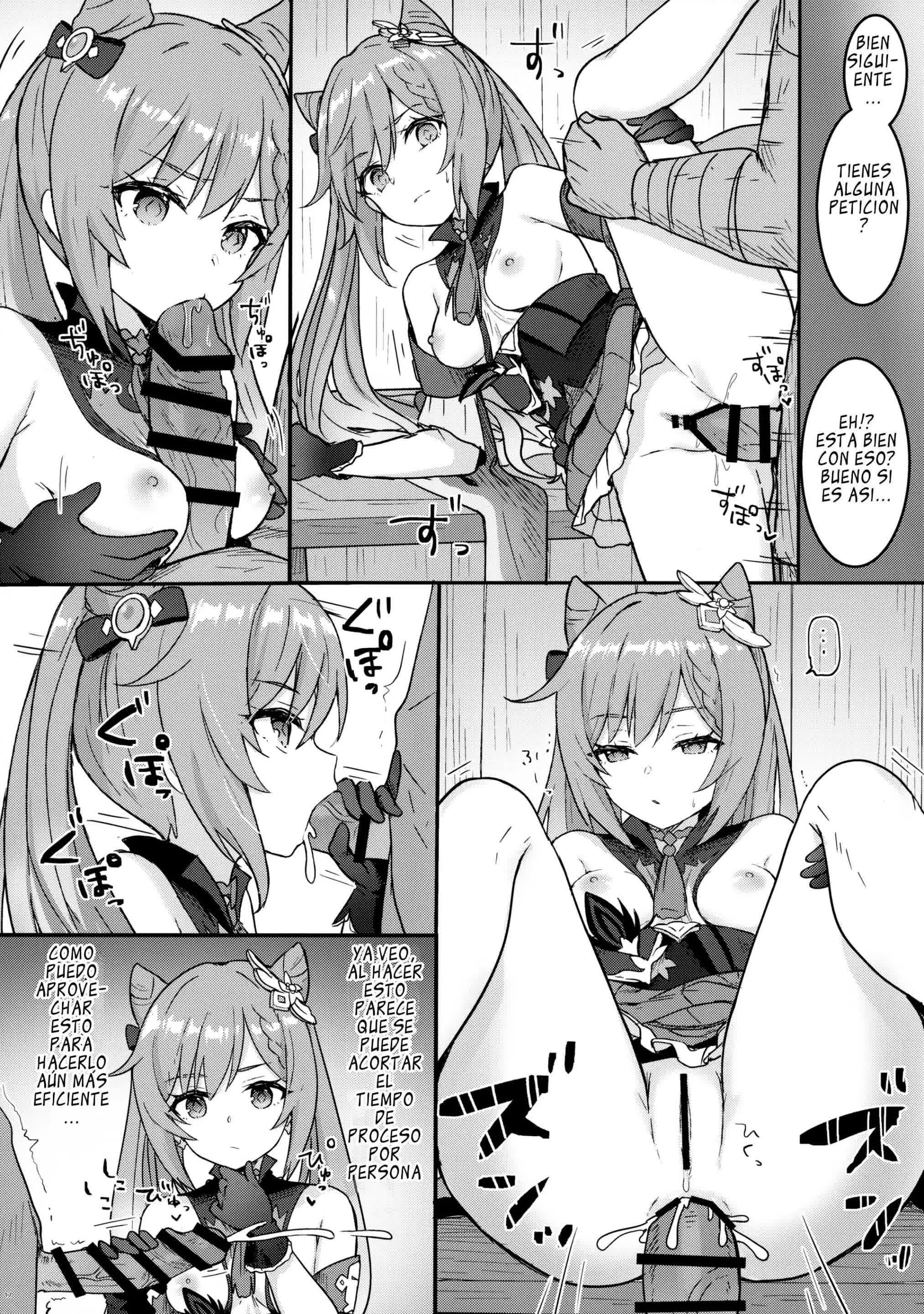 Keqing-chan ga Buka o Shigoki Makuru Hon Comic porno