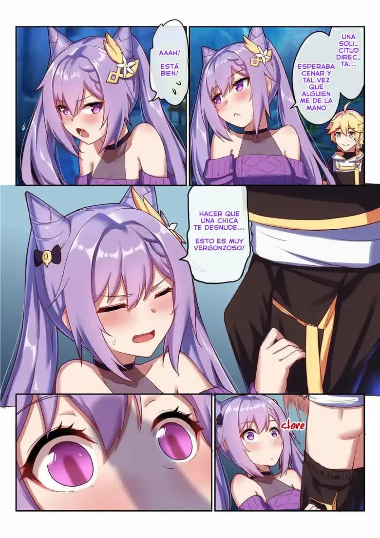 Keqing's Date With The Traveler - La cita de Keching con el viajero Comic porno