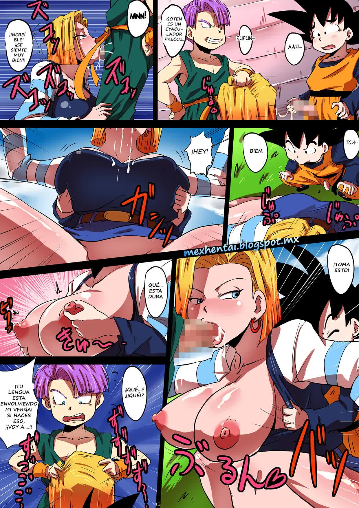 SHOTACON HOLE Shinkon Hitozuma 18-gou no Tsukinai Seiyoku (Dragon Ball Z) Comic porno
