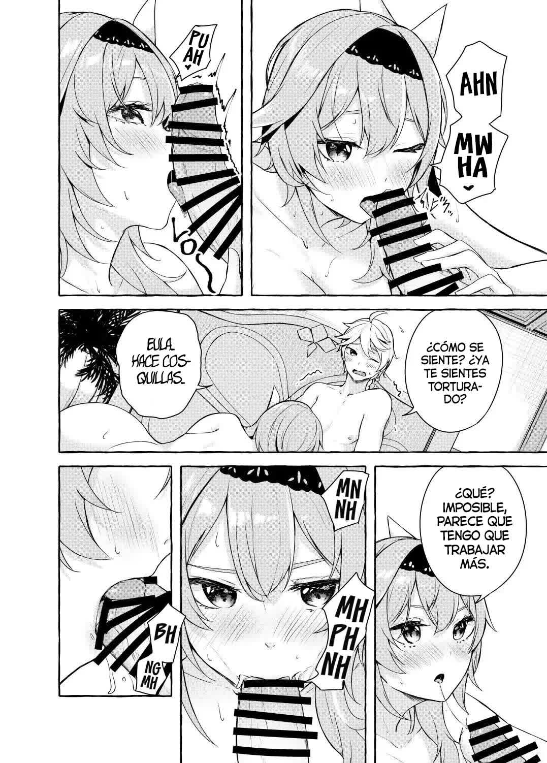 Eula no Youkai Hannou - Eula's Melting Reaction Comic porno