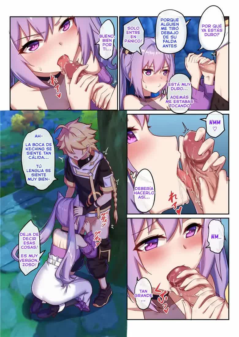 Keqing's Date With The Traveler - La cita de Keching con el viajero Comic porno