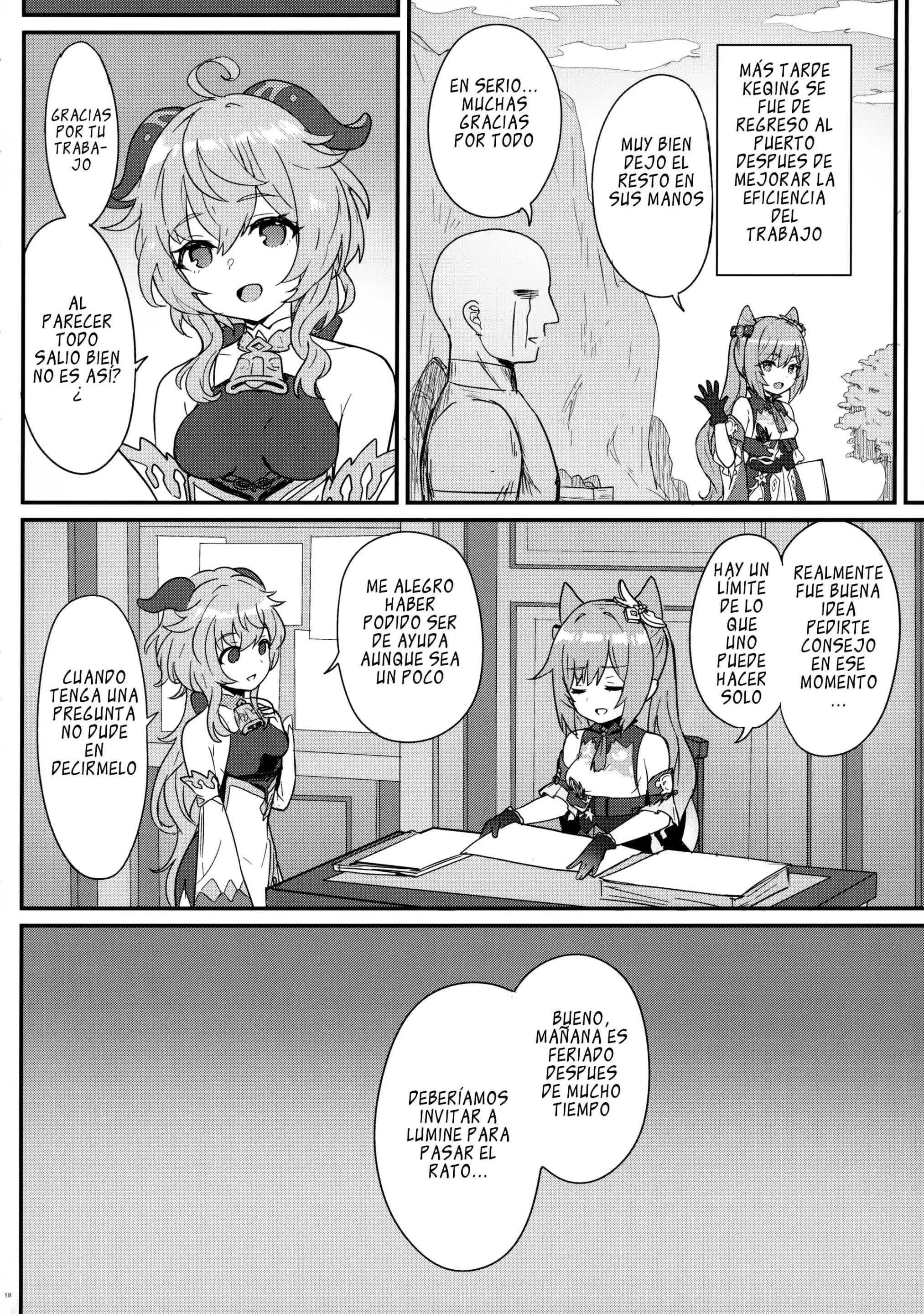 Keqing-chan ga Buka o Shigoki Makuru Hon Comic porno