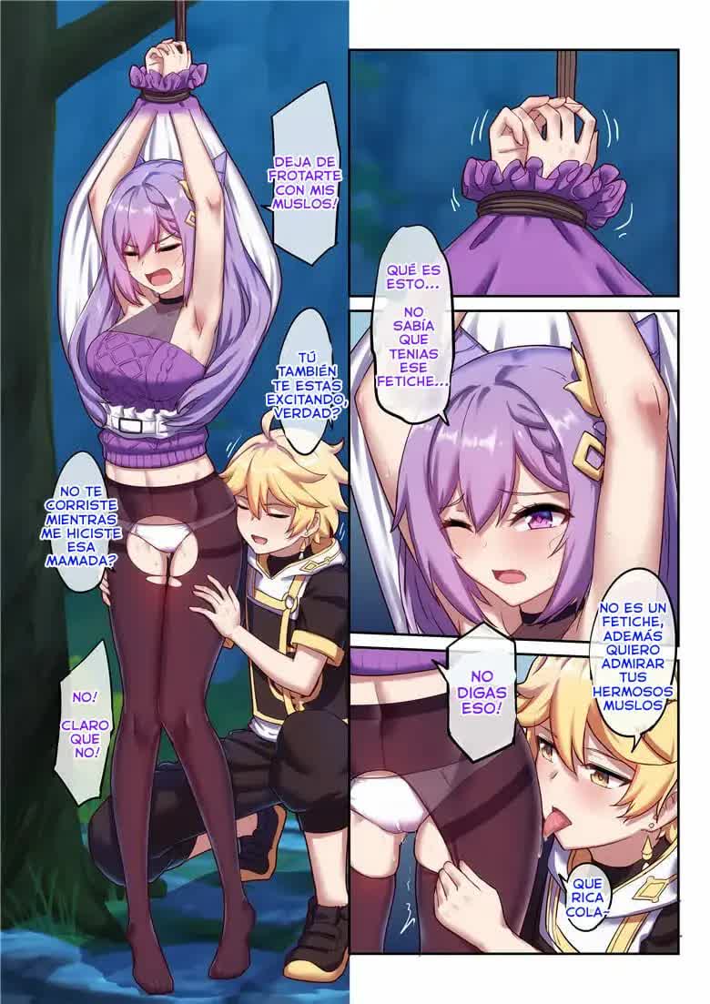 Keqing's Date With The Traveler - La cita de Keching con el viajero Comic porno