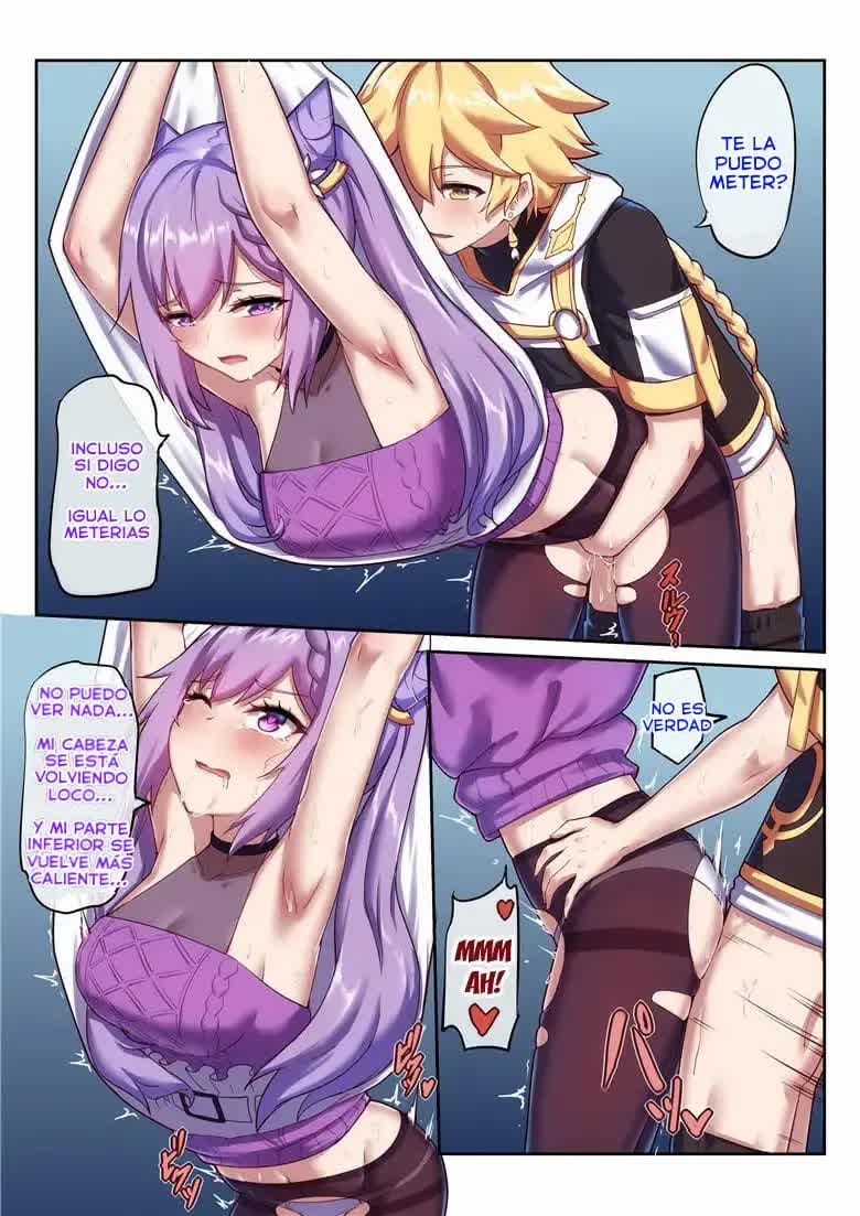 Keqing's Date With The Traveler - La cita de Keching con el viajero Comic porno