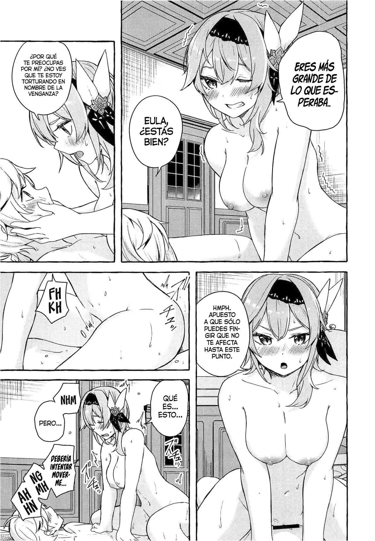 Eula no Youkai Hannou - Eula's Melting Reaction Comic porno