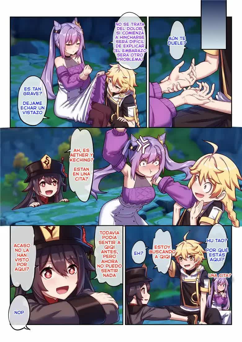 Keqing's Date With The Traveler - La cita de Keching con el viajero Comic porno