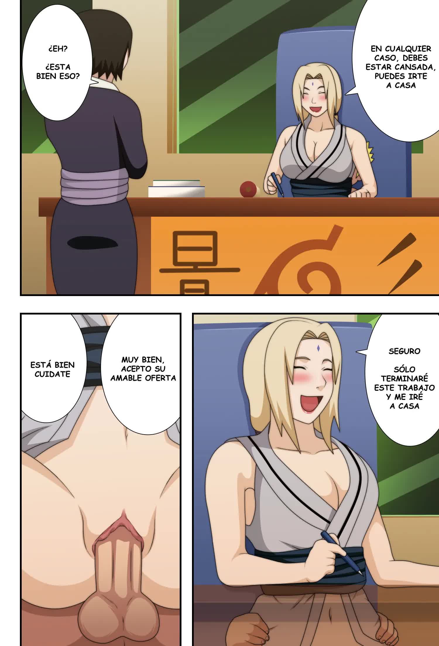 Tsunade Grandes pechos Ninjas Comic porno
