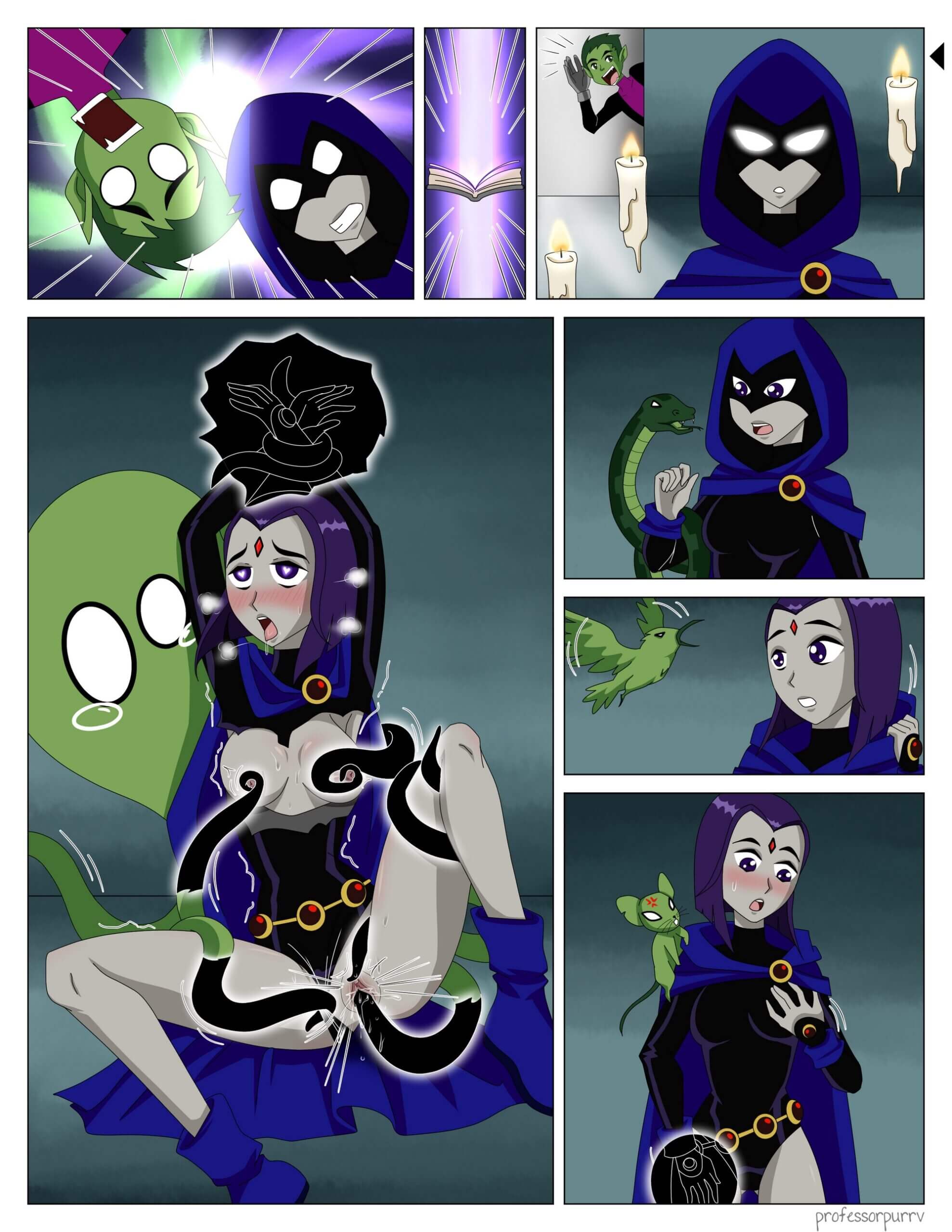 Beastboy and Raven Swap Bodies Comic porno