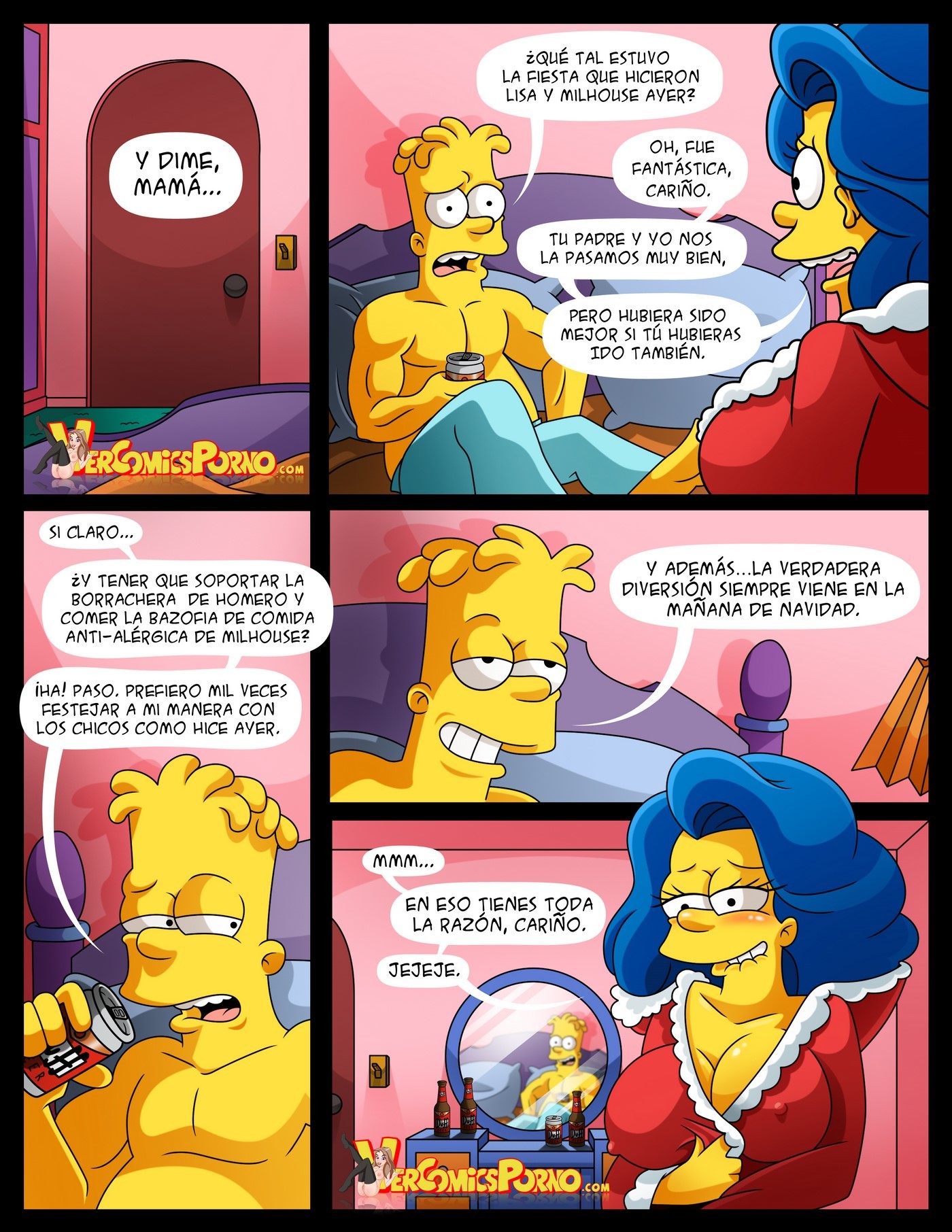 Blanca y Lechosa Navidad – Simpsons Comic porno