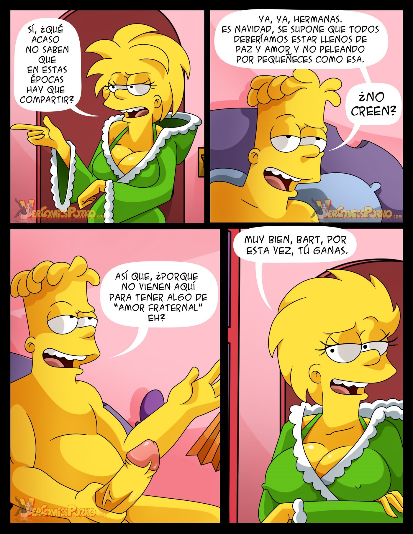 Blanca y Lechosa Navidad – Simpsons Comic porno