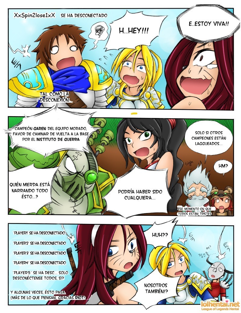 Cuando los Servidores Caen – LoL Hentai Comic porno