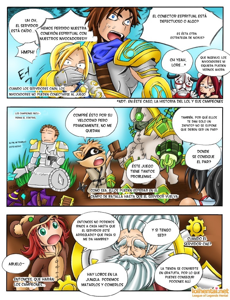 Cuando los Servidores Caen – LoL Hentai Comic porno