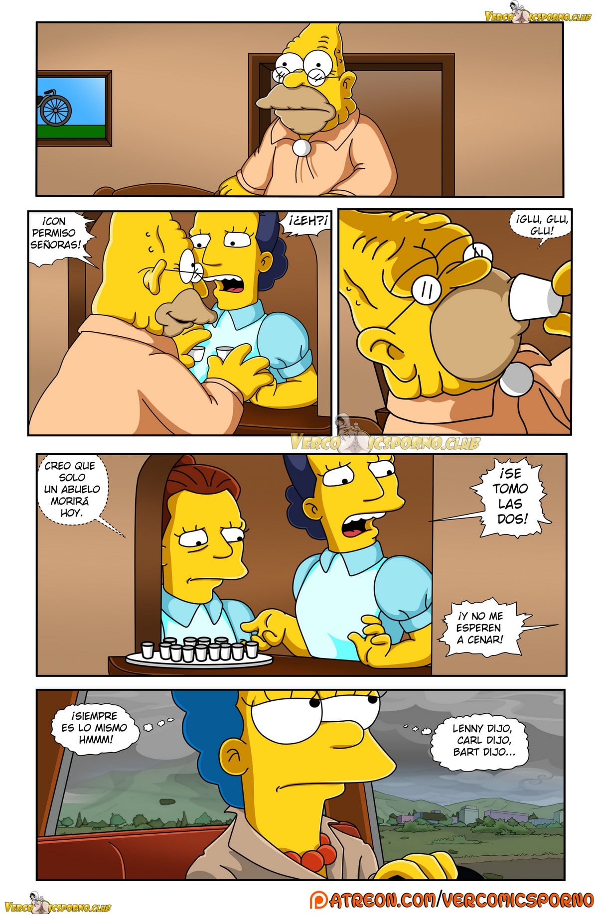 El Abuelo y Yo – Los Simpsons Comic porno