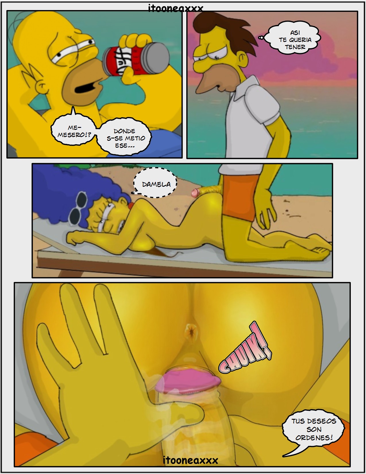 En la Playa Comic porno