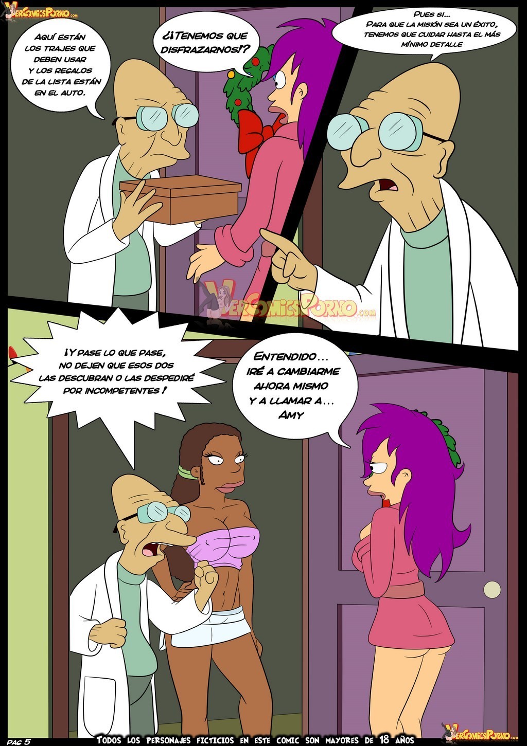 Entrega de Navidad – Futurama Comic porno