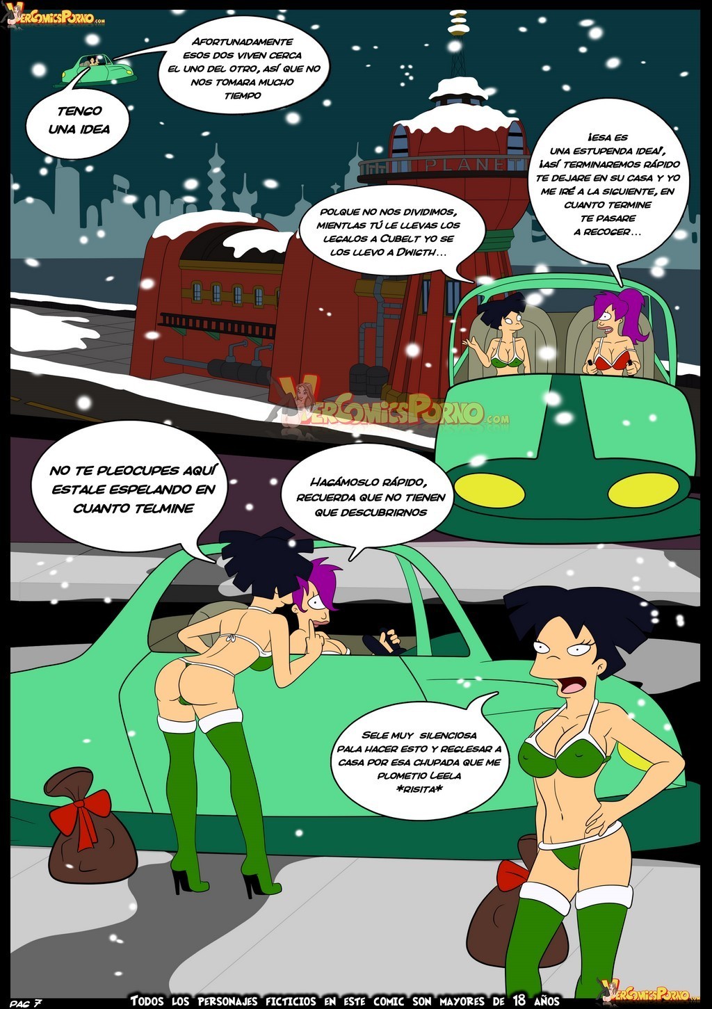 Entrega de Navidad – Futurama Comic porno