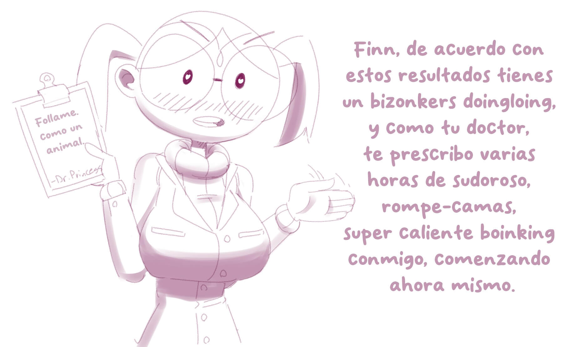 Finn and Dr. Princess Comic porno