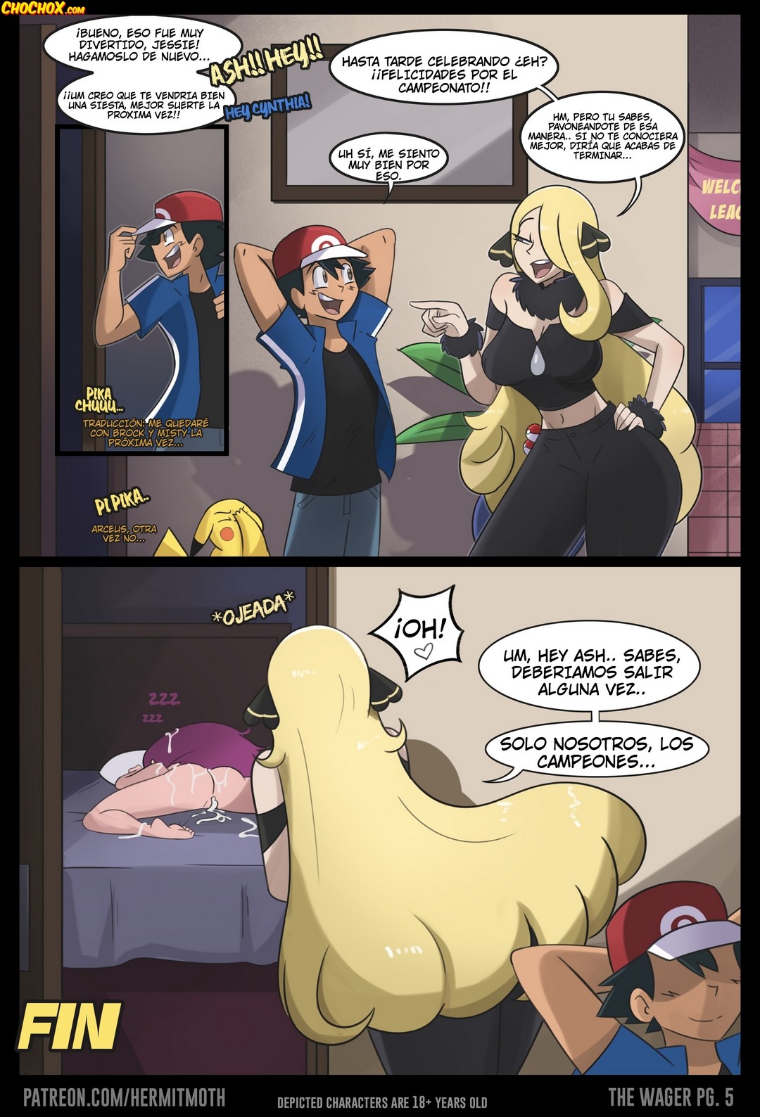 Jessie and Ash make a Wager Comic porno
