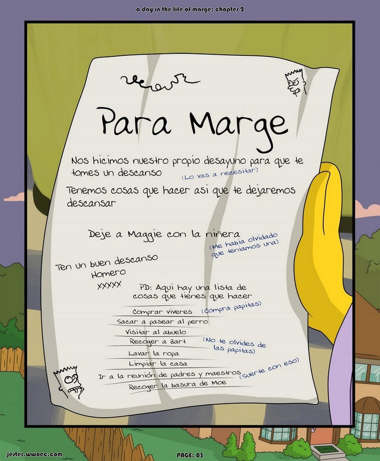 Un Dia en la Vida de Marge Simpsons Comic porno