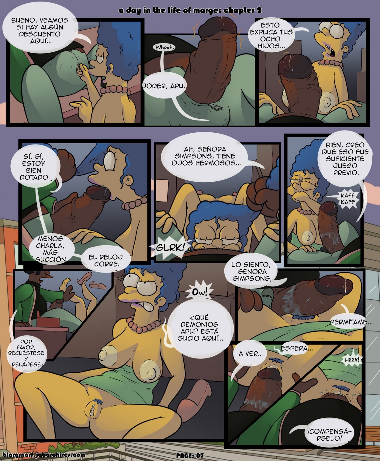 Un Dia en la Vida de Marge Simpsons Comic porno