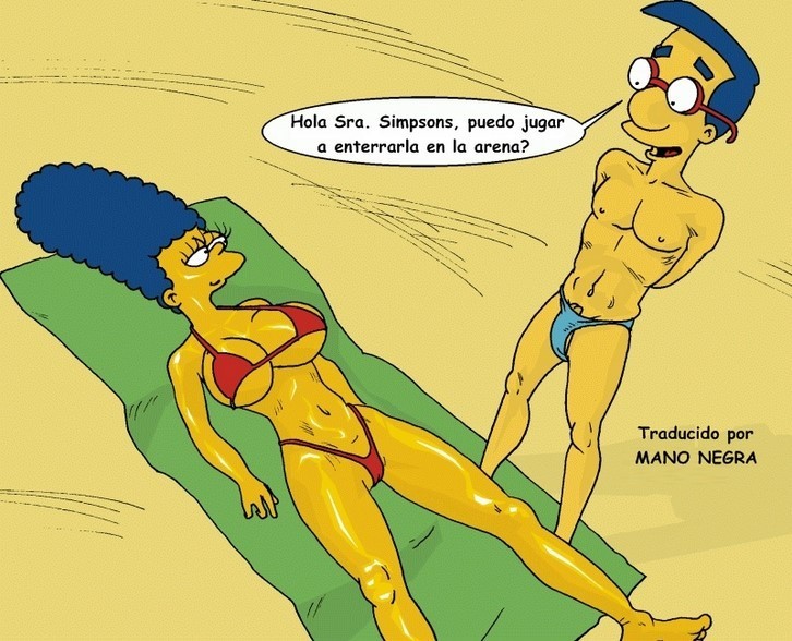 Marge en la Playa – Simpsons Hentai Comic porno