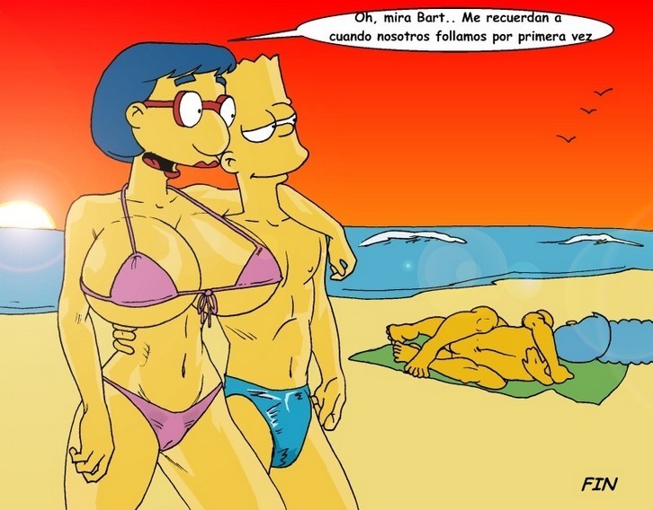 Marge en la Playa – Simpsons Hentai Comic porno