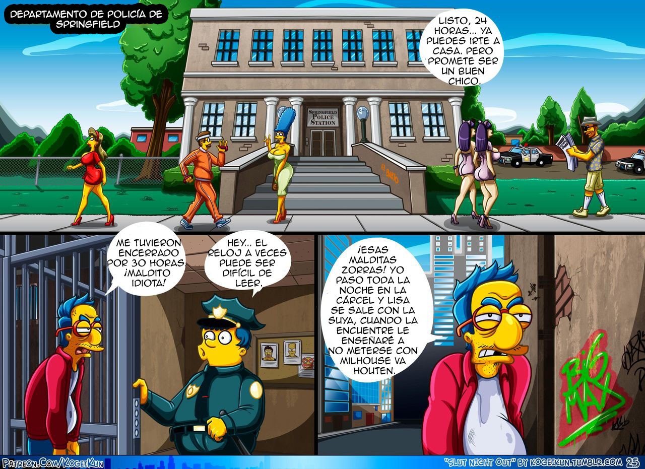 Slut Night Out – Los Simpsons Comic porno