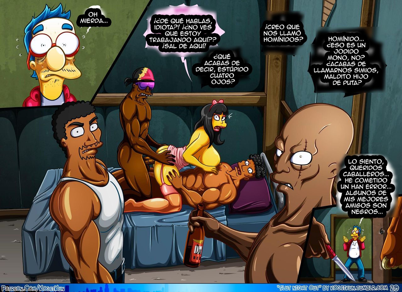 Slut Night Out – Los Simpsons Comic porno
